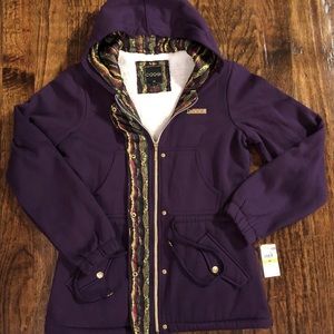 Coogi Purple Warm hip length Jacket